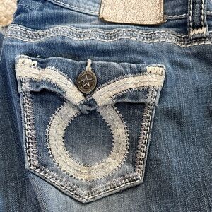 Big Star Blue Jeans with White Stitching